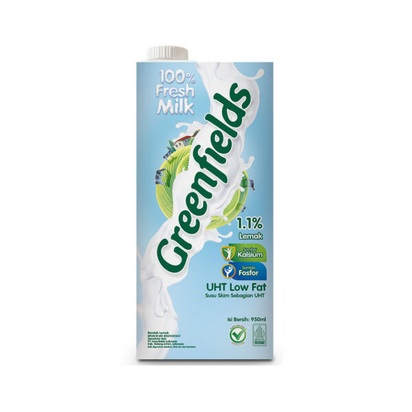 Greenfields UHT Low Fat Milk 950ml