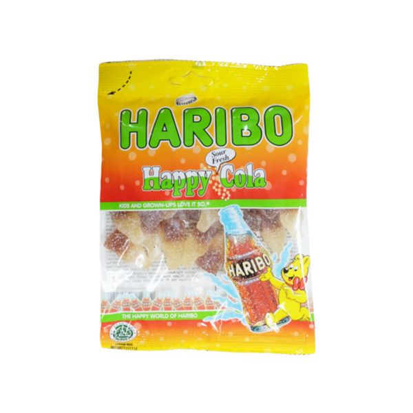 Haribo Happy Cola Sour Fresh Gummy Candy 80gr - Sedap Food Group