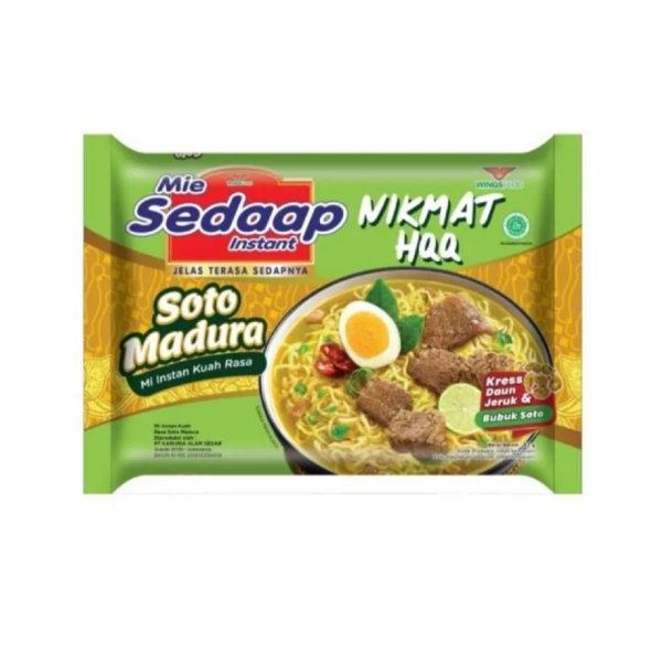 Mie Sedaap Nikmat HQQ Soto Madura 82gr - Sedap Food Group