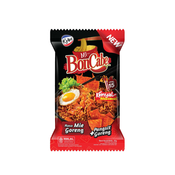 Mie Boncabe Goreng Level 15 + Pangsit Goreng 95gr